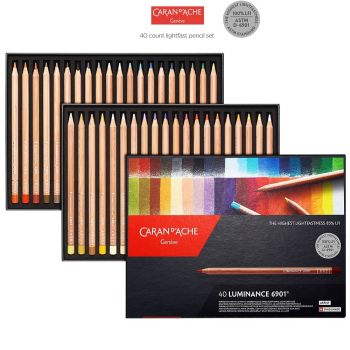 Caran d'Ache Luminance 6901 Set of 40 Lightfast Pencils