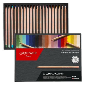 Caran d'Ache Luminance Pencil Set of 20 Portrait Colors 
