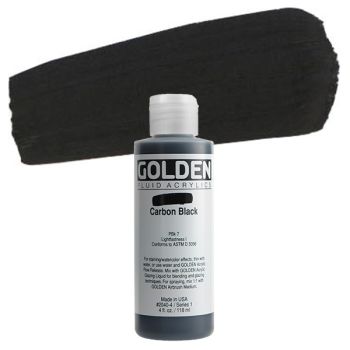 GOLDEN Fluid Acrylics Carbon Black 4 oz