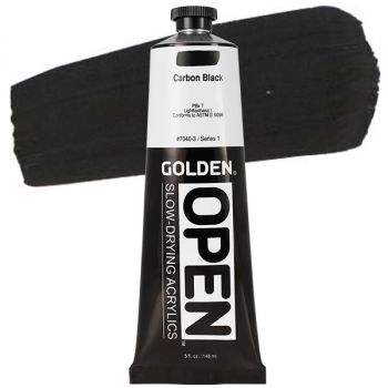 GOLDEN Open Acrylic Paints Carbon Black 5 oz