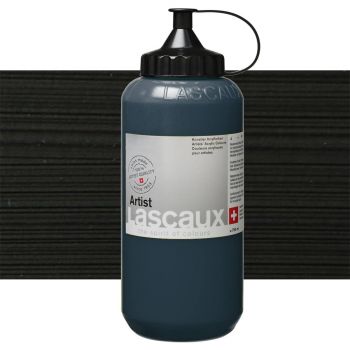 Lascaux Thick Bodied Artist Acrylics Carbon Black 750 ml 