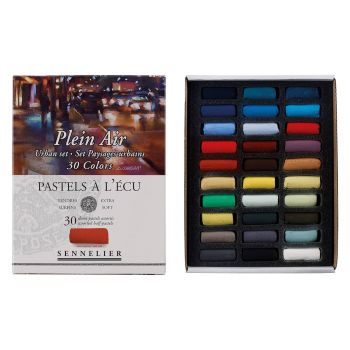 Sennelier Extra Soft Pastels Cardboard Box Set of 30 Half Sticks - Urban Colors