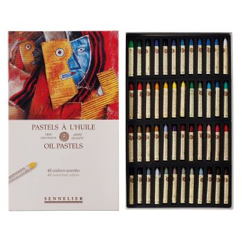 Sennelier Oil Pastels Set of 48 Standard Cardboard Box - Assorted Colors
