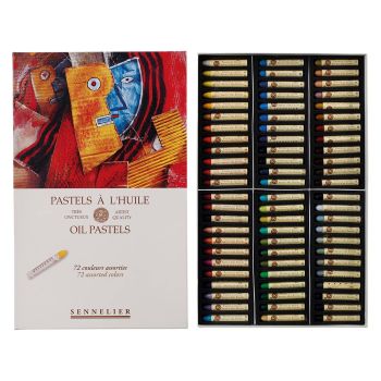 Sennelier Oil Pastels Set of 72 Standard Cardboard Box - Assorted Colors