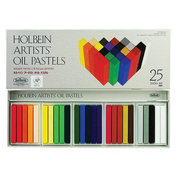 Holbein Oil Pastel Cardboard Set of 25, Assorted Colors