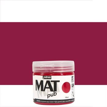 Pebeo Acrylic Mat Pub 140ml - Carmine Red