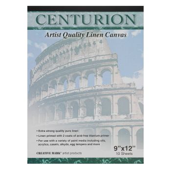 Centurion Linen Canvas 10 Sheet Pad  9x12" 11oz Universal Acrylic Primed