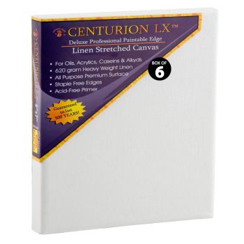 Centurion LX Acrylic Primed Linen Canvas 3/4" Deep (Box of 6)