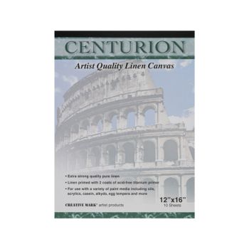 Centurion Linen Canvas 10 Sheet Pad 12x16" 11oz Universal Acrylic Primed
