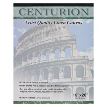Centurion Linen Canvas 10 Sheet Pad 16x20" 11oz Universal Acrylic Primed