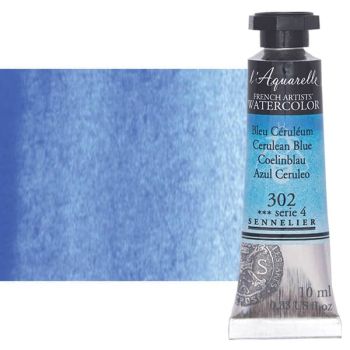 Sennelier l'Aquarelle Artists Watercolor - Cerulean Blue, 10ml Tube