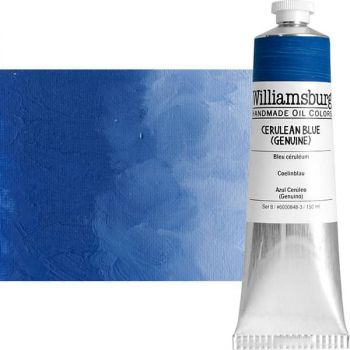 Williamsburg Handmade Oil Paint - Cerulean Blue Genuine, 150ml Tube