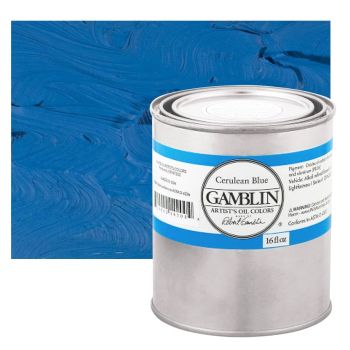 Gamblin Artist's Oil Color 16 oz Can - Cerulean Blue