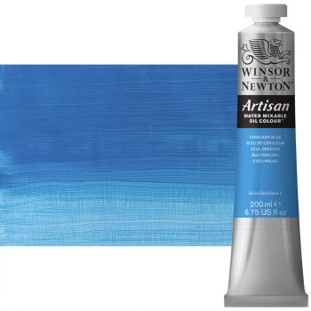 Winsor & Newton Artisan Water Mixable Oil Color - Cerulean Blue, 200ml Tube