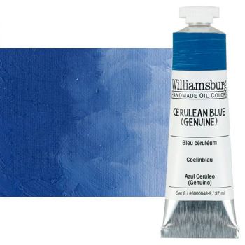 Williamsburg Handmade Oil Paint - Cerulean Blue Genuine, 37ml Tube