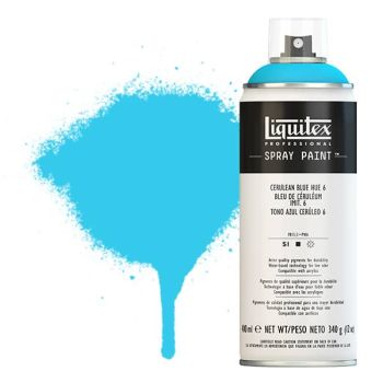Liquitex Professional Spray Paint 400ml Can - Cerulean Blue Hue 6