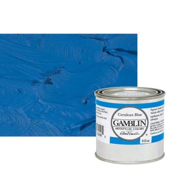 Gamblin Artist's Oil Color 8 oz Can - Cerulean Blue