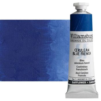 Williamsburg Handmade Safflower Oil Color 37ml Tube - Cerulean Blue French