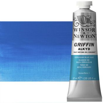 Griffin Alkyd Fast-Drying Oil Color 37 ml Tube - Cerulean Blue Hue 