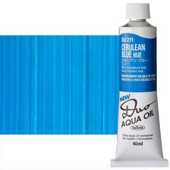Holbein Duo Aqua Water-Soluble Oil Color 40 ml Tube - Cerulean Blue Hue
