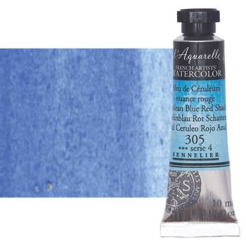 Sennelier l'Aquarelle Artists Watercolor - Cerulean Blue (Red Shade), 10ml Tube