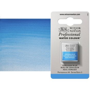 Winsor & Newton Professional Watercolor Half Pan - Cerulean Blue