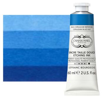 Charbonnel Etching Ink - Cerulean Blue Hue, 60ml Tube