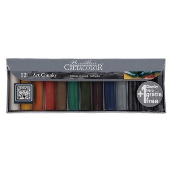 Cretacolor Art Chunky Colored Charcoal Set Set of 12