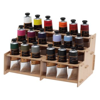 Charvin Extra-Fine Acrylics - Goth Set Of 18, 60ml Colors w/ Mezzo Rack #2