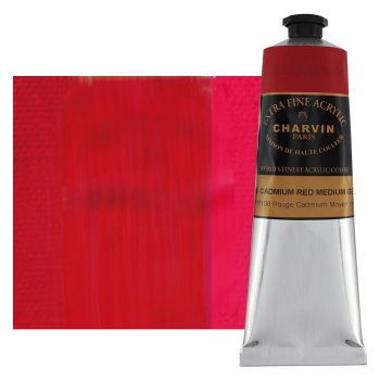 Charvin Extra Fine Artists Acrylic Cadmium Red Medium Genuine 150 ml