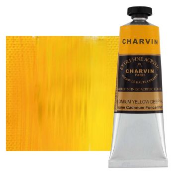 Charvin Extra Fine Artists Acrylic Cadmium Yellow Deep Hue 150ml