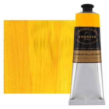 Charvin Extra Fine Artists Acrylic Cadmium Yellow Deep Genuine 150ml
