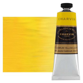 Charvin Extra Fine Artists Acrylic Cadmium Yellow Light Genuine 150ml