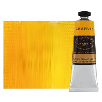 Charvin Extra Fine Artists Acrylic Cadmium Yellow Deep Hue 60ml