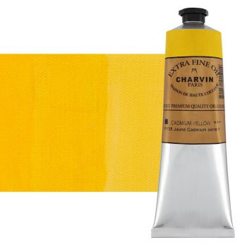 Cadmium Yellow Medium 150 ml Charvin Professional Oil Paint Extra Fine 