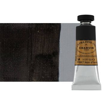 Ivory Black 20 ml - Charvin Professional Oil Paint Extra Fine