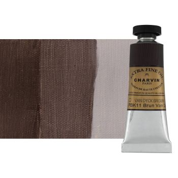 Van Dyck Brown 20 ml - Charvin Professional Oil Paint Extra Fine
