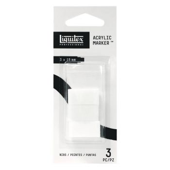 Liquitex Professional Paint Markers Pack of 3 Nibs (Flat Chisel) - Wide, 15mm