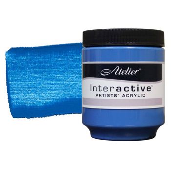Interactive Professional Acrylic 250 ml Jar - Cerulean Blue