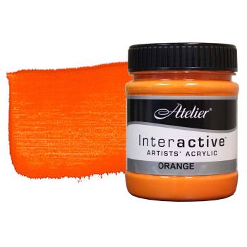 Interactive Professional Acrylic 250 ml Jar - Orange