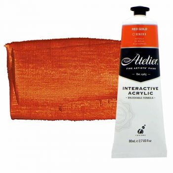 Chroma Atelier Interactive Artists Acrylic Red Gold 80 ml