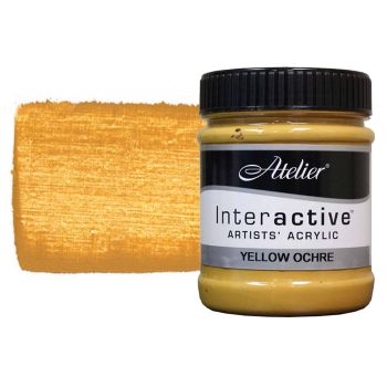 Interactive Professional Acrylic 250 ml Jar - Yellow Ochre