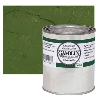 Gamblin Artists Oil - Chromium Oxide Green, 16oz Can
