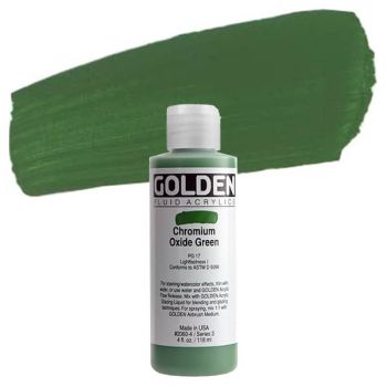 GOLDEN Fluid Acrylics Chromium Oxide Green 4 oz