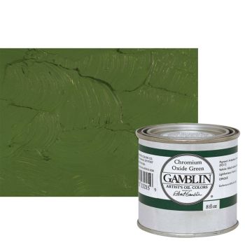 Gamblin Artists Oil - Chromium Oxide Green, 8oz Can
