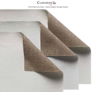 Claessens Oil Primed Linen Rolls - heavy weight, Rough Texture