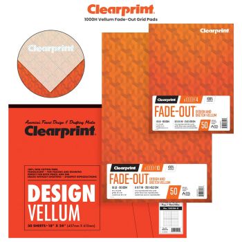 Clearprint 1000H Vellum Fade-Out Grid Pads