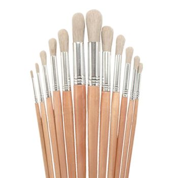 Creative Mark Value-Line Flat Bristle Brush Set of 12