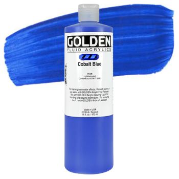 GOLDEN Fluid Acrylics Cobalt Blue 16 oz