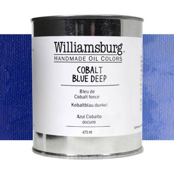 Williamsburg Handmade Oil Paint - Cobalt Blue Deep, 473ml Can